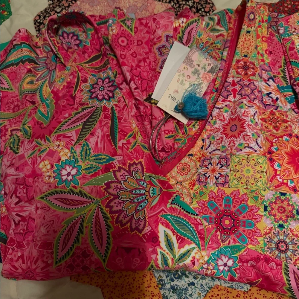 Johnny Was Vibrant Floral bathingsuit - Picture 5 of 8